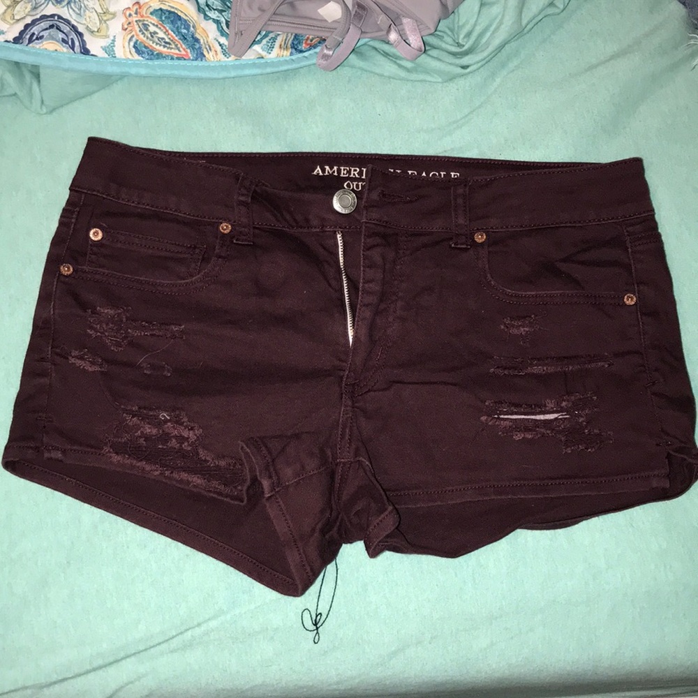Maroon size 12 American eagle shorts